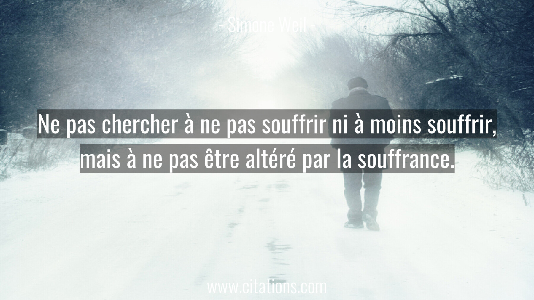 Ne Pas Chercher A Ne Pas Souffrir Ni A Moins Souffrir Mais A Ne Pas