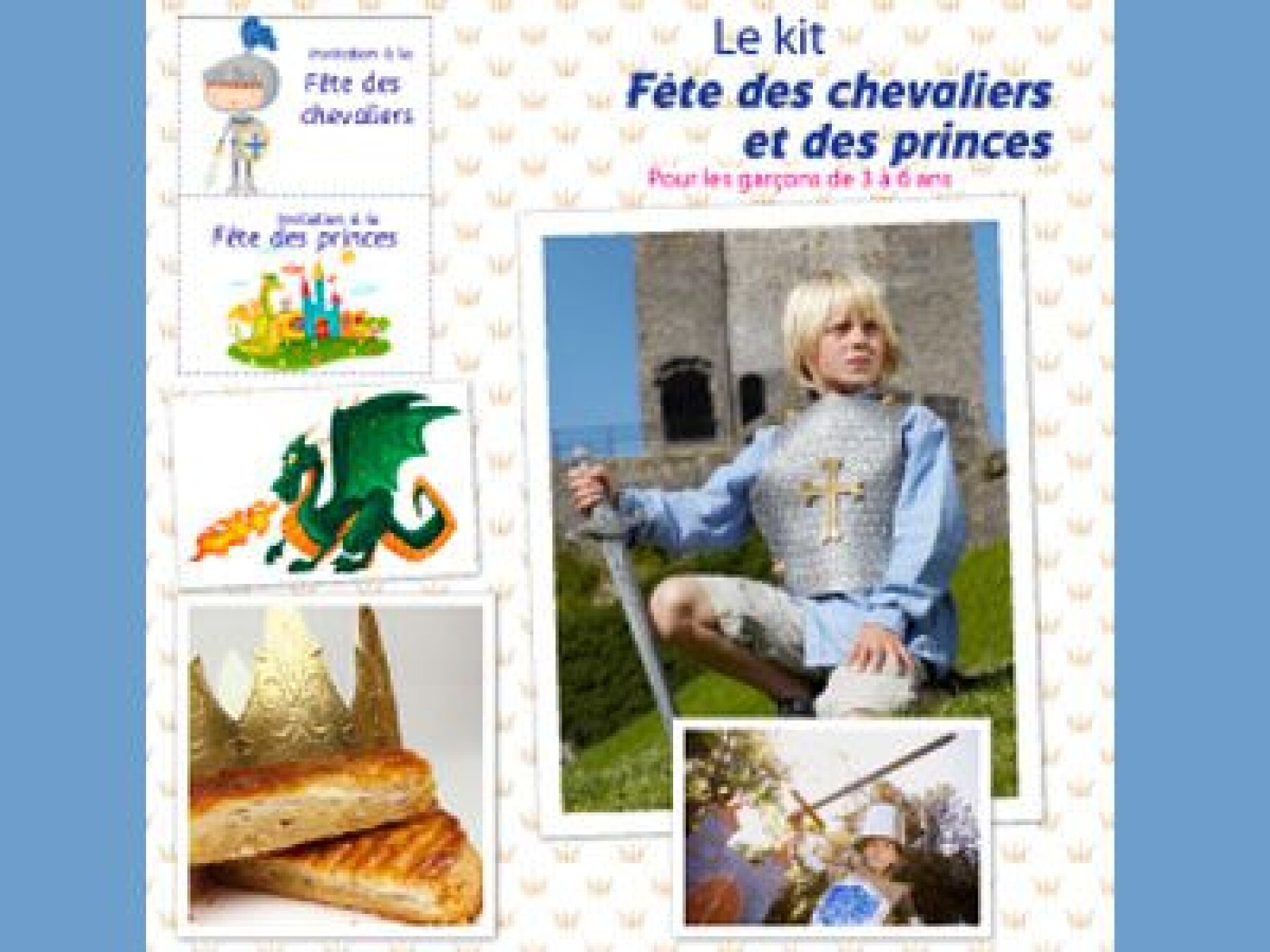 Kit anniversaire 3-6 ans : la fête des chevaliers et des princes