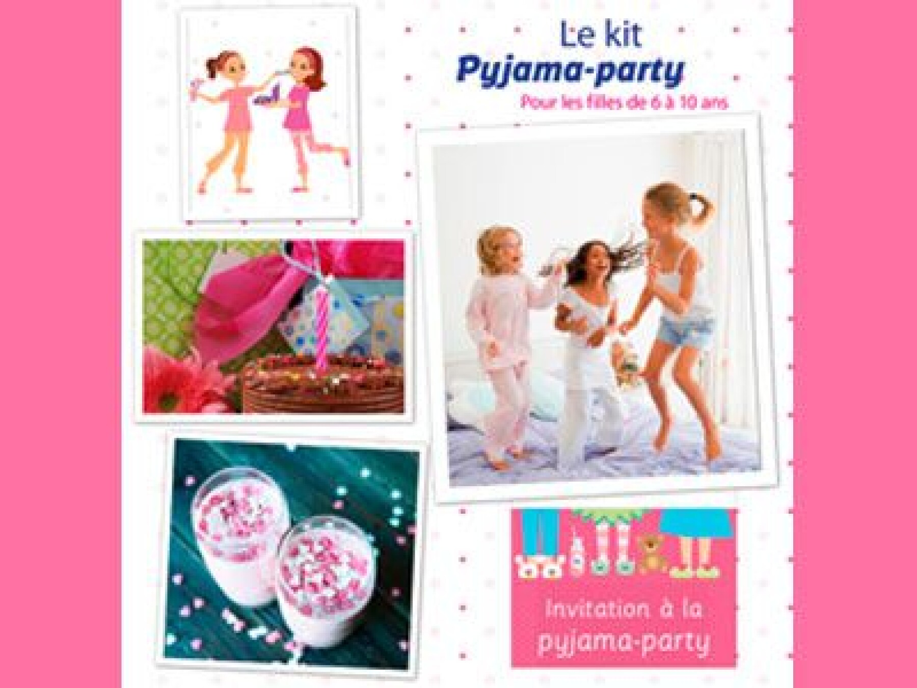 Kit pour filles 6-10 ans : la pyjama party