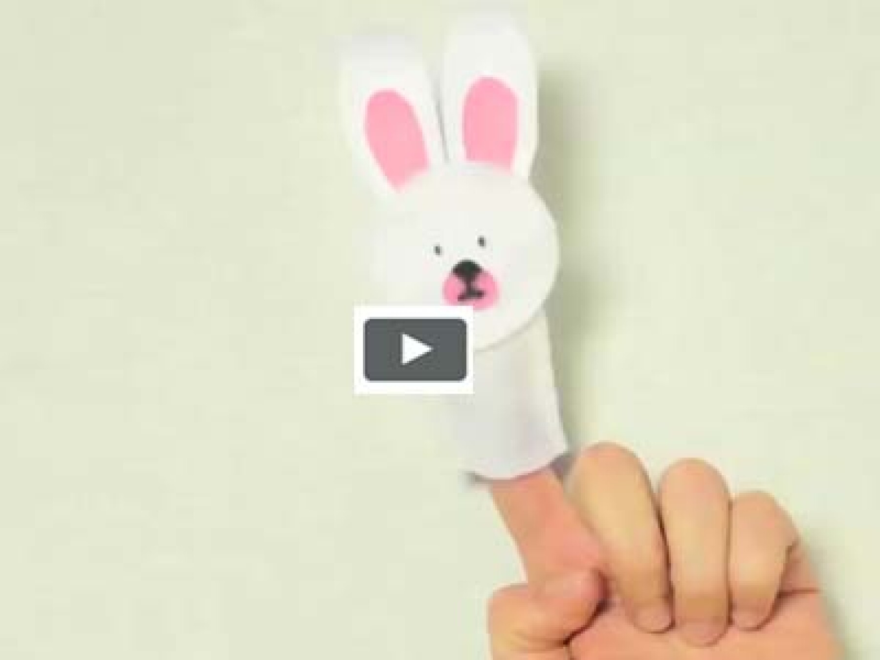vidéo bricolage marionnette à doigt lapin
