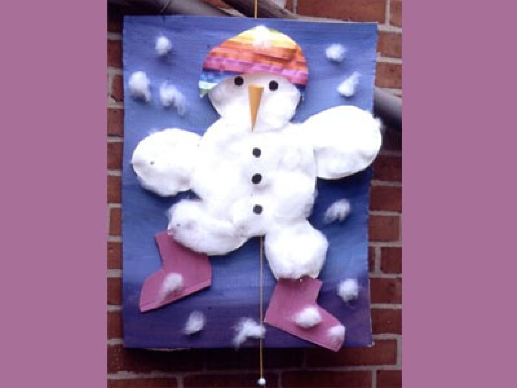 Bricolage : la marionnette bonhomme de neige