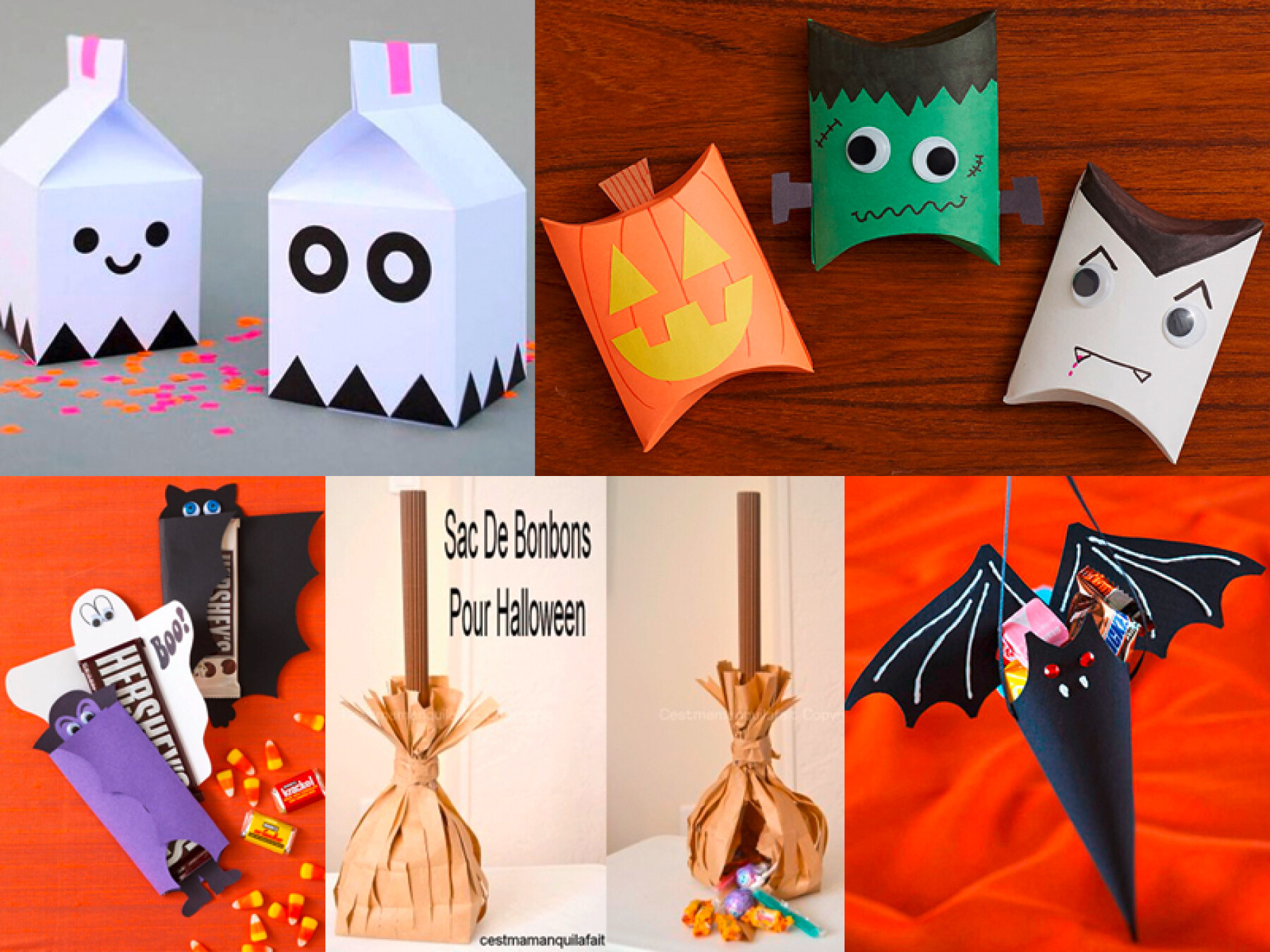 11 bricolages de sacs à bonbons pour Halloween