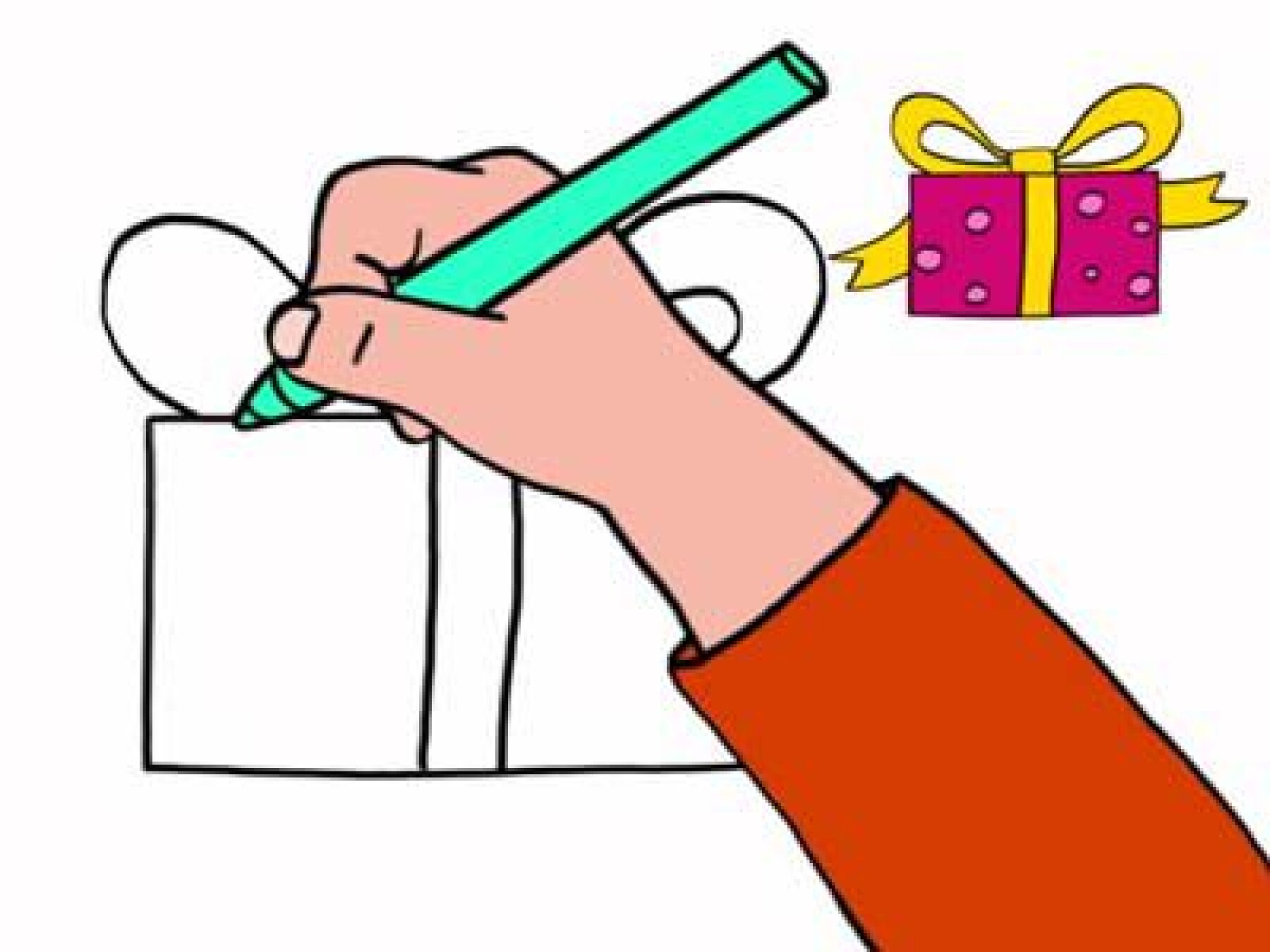 Comment dessiner un cadeau ?
