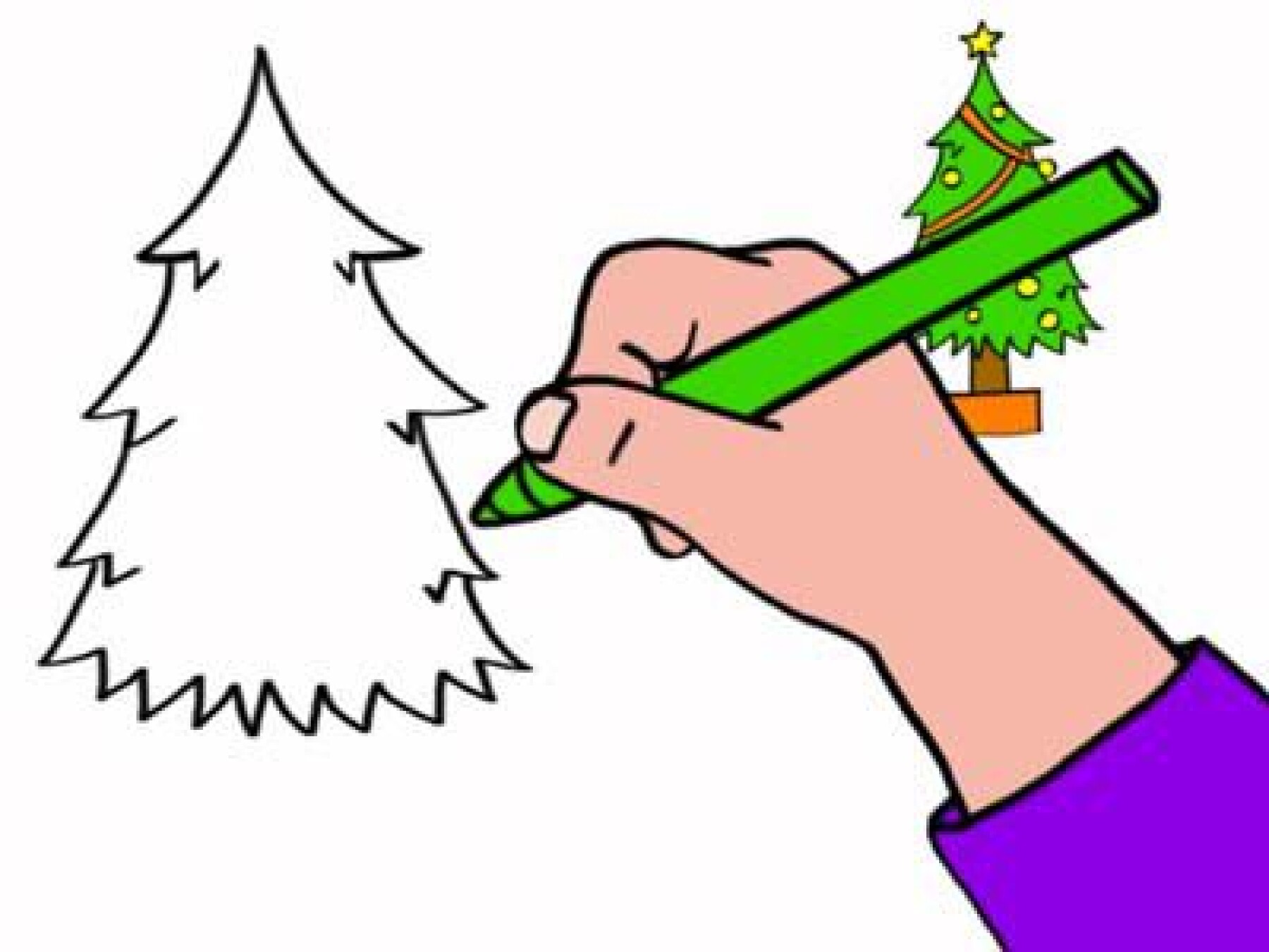 Comment dessiner un sapin de Noël ?