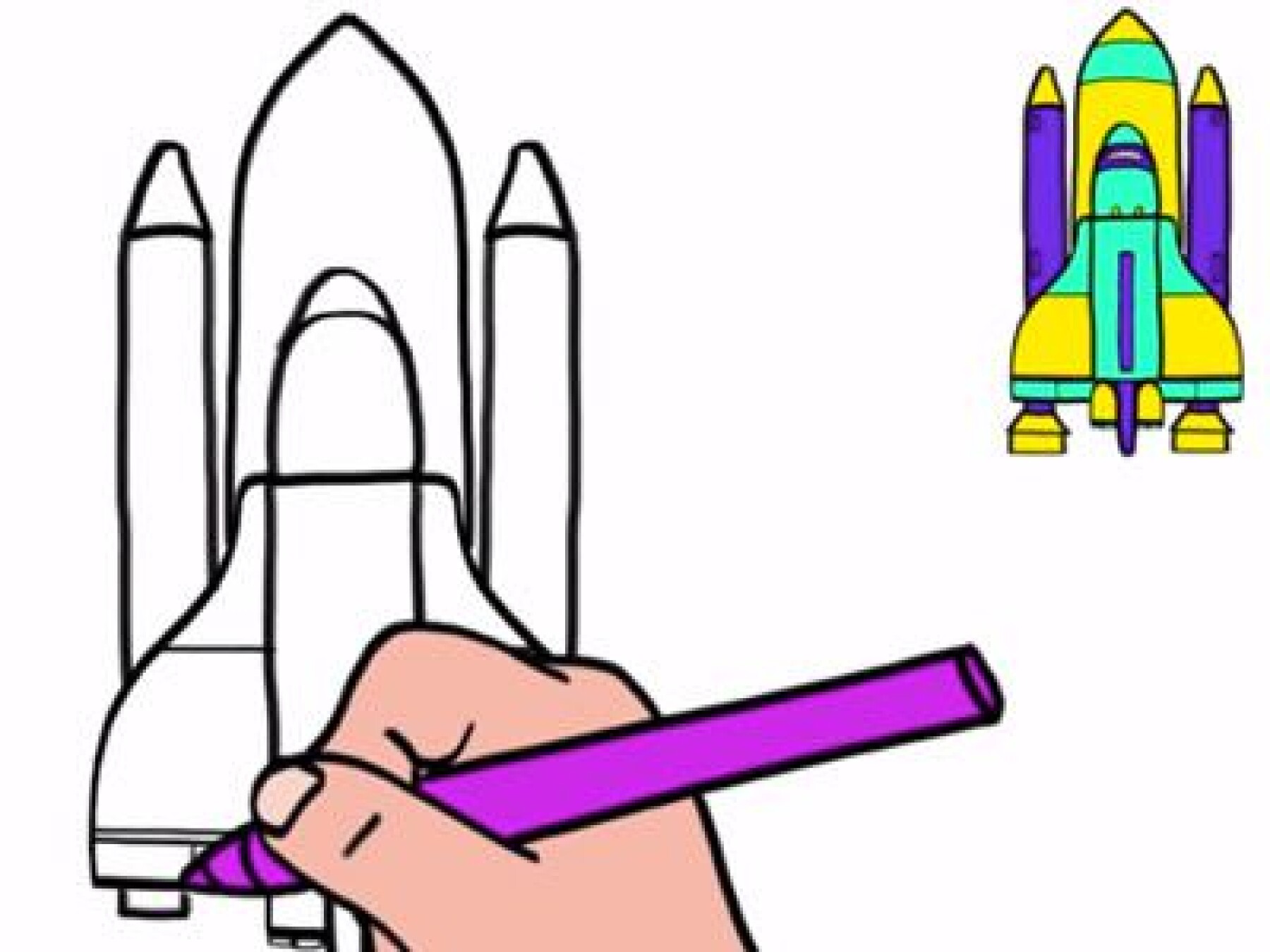 Comment dessiner une fusée ?