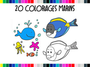 coloriages poissons