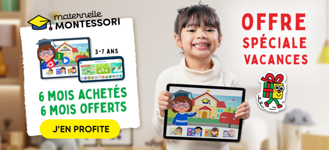 Maternelle Montessori 6 mois achetés 6 mois offerts