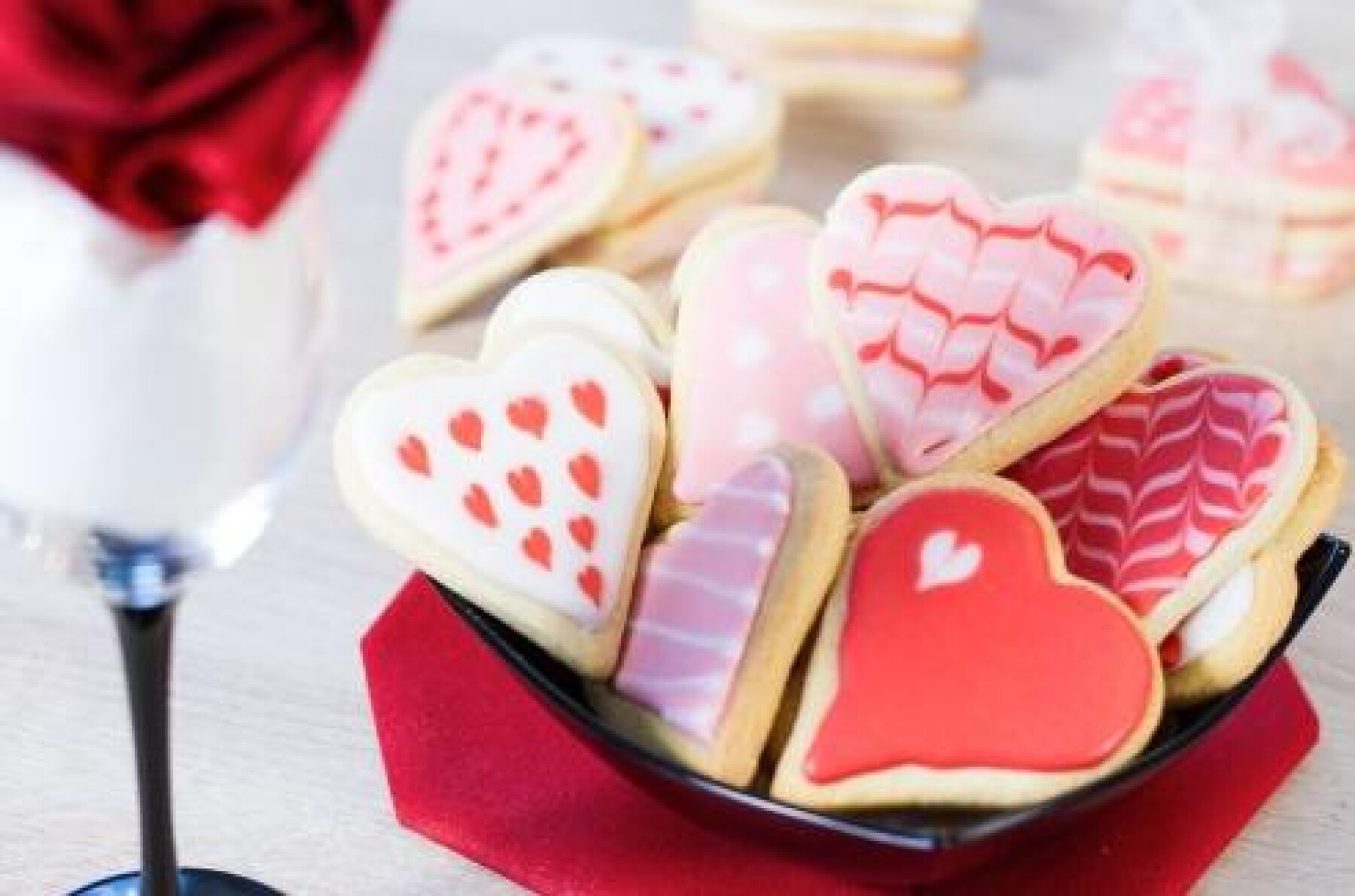 Sables Coeur Avec Glacage Pour La St Valentin